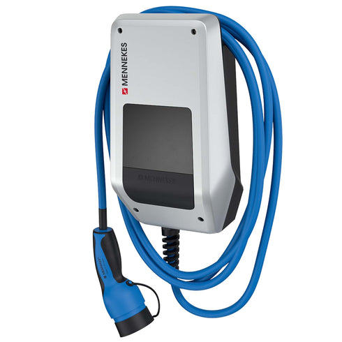 Mennekes Amtron Compact ladestasjon - 11 kW 16A 3-fase 400V - 5 meter ladekabel med type 2 plugg - Elbilgrossisten